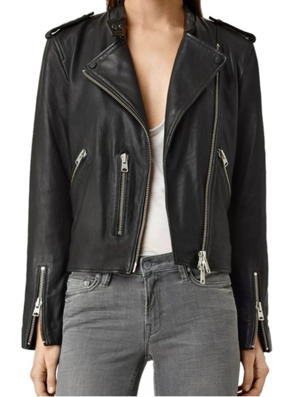 All Saints Klyn Leather Jacket size 8